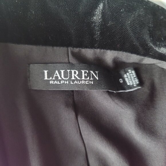 Lauren Ralph Lauren Blazer Jacket Size 0 Pink Black Velvet Collar - Picture 11 of 11